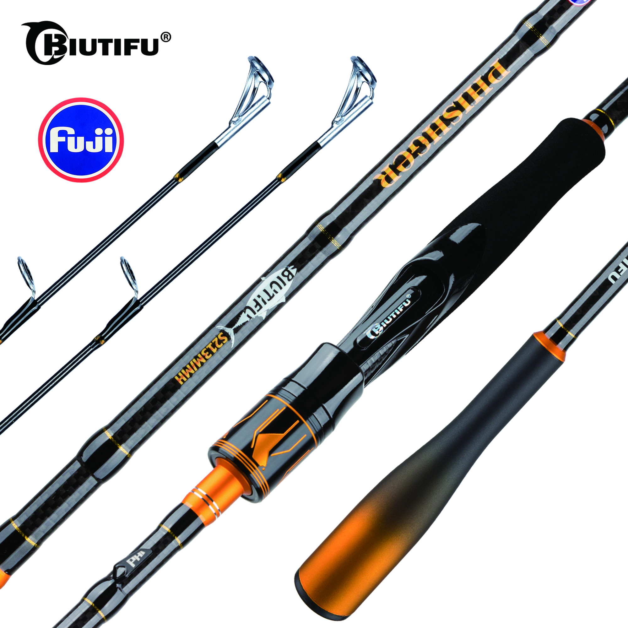 Fishing Rod Surf - BIUTIFU 2-Tip Fuji Guide Spinning Casting
