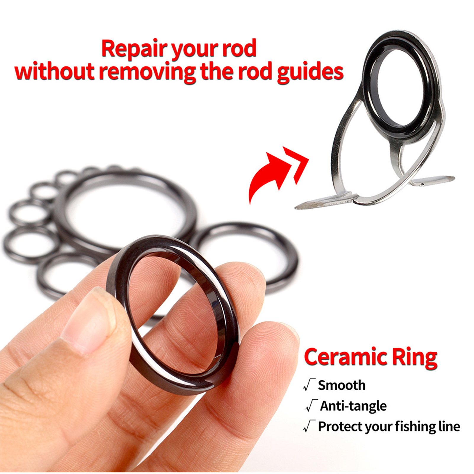 Fishing Rod Guide Repair Kit C - Fishing Rod Repair Kit recensie en prijs