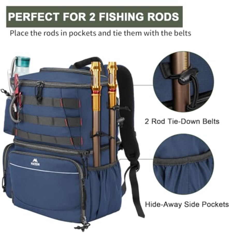 Fishing Backpack, Water Resist - Fishing Rod Holder recensie en prijs