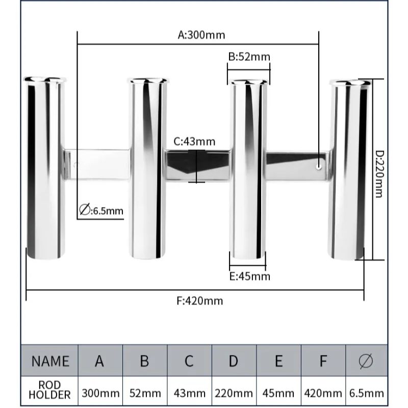 Stainless Steel 4 Tubes Rod ho - Fishing Rod Rack recensie en prijs
