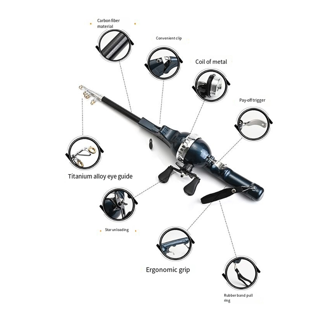 X59A_Portable Folding Fishing  - Fishing Rod Travel recensie en prijs