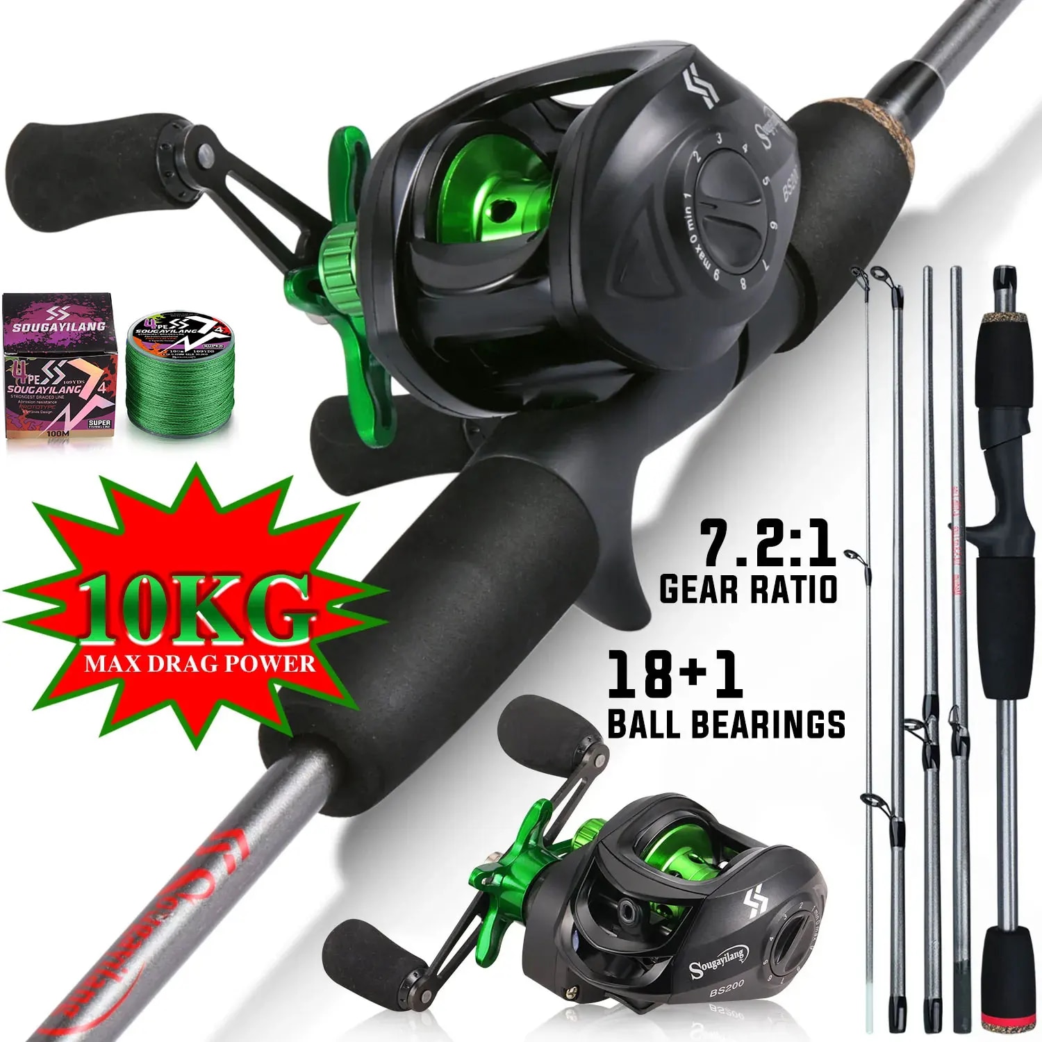 Sougayilang Fishing Rod Combo  - Fishing Rod Carbon Fiber recensie en prijs