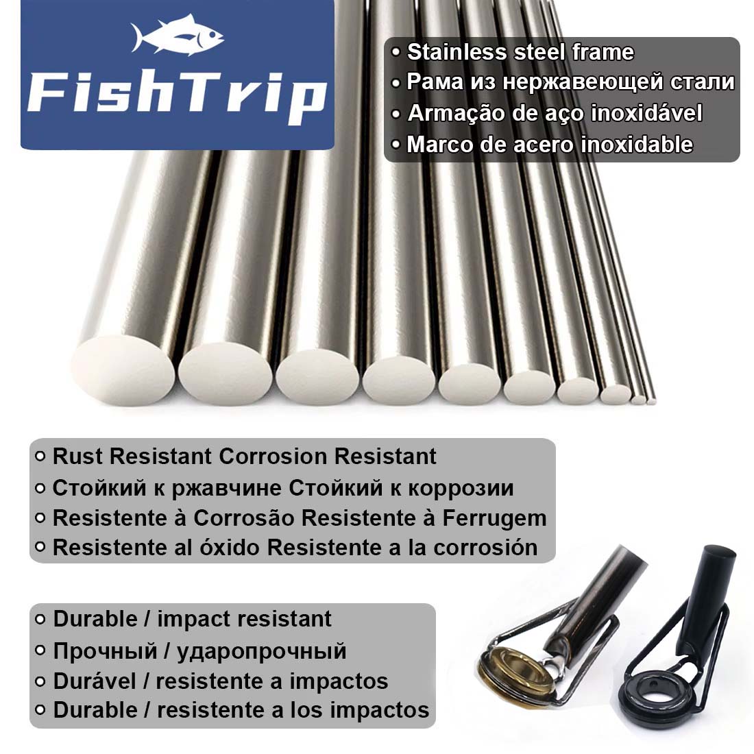 FishTrip Rod Tip Repair Kit 5~ - Fishing Rod Tip Replacement recensie en prijs